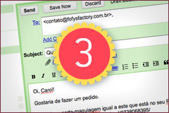 Passo 3: tela do programa de email